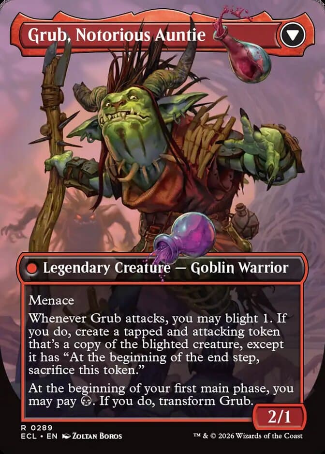Grub, Storied Matriarch // Grub, Notorious Auntie Borderless Foil (back)