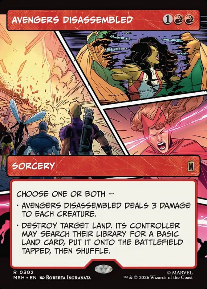 Avengers Disassembled Borderless Foil