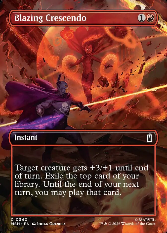 Blazing Crescendo Borderless Foil