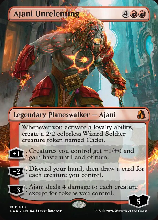 Ajani Unrelenting Borderless Foil