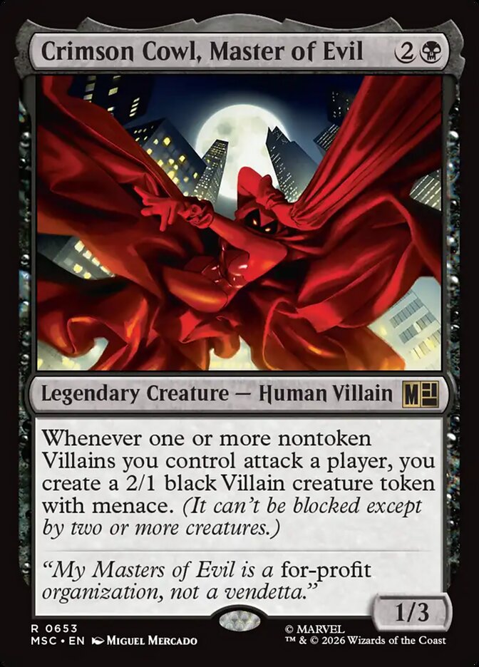 Crimson Cowl, Master of Evil Foil