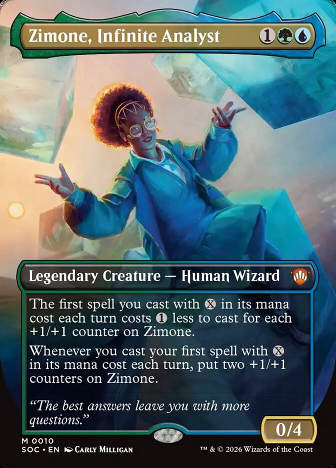 Zimone, Infinite Analyst Borderless Foil