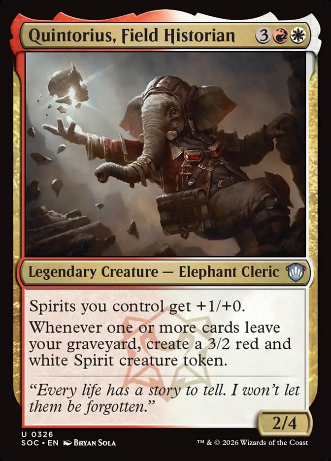 Quintorious, Field Historian