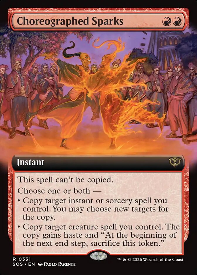 Choreographed Sparks Extended Art