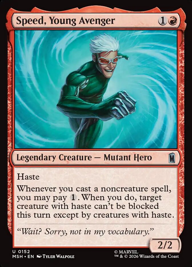 Speed, Young Avenger Foil