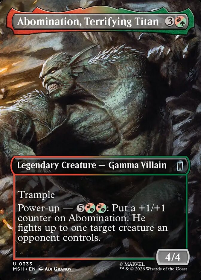 Abomination, Terrifying Titan Borderless Foil